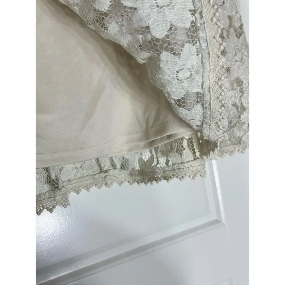 American Eagle NWT cream lace mini skirt size 6